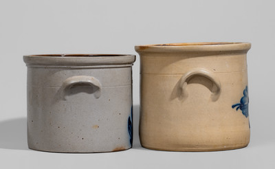 Two New York State Stoneware Crocks, second half 19th century