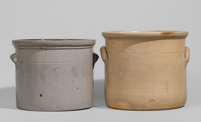 Two New York State Stoneware Crocks, second half 19th century