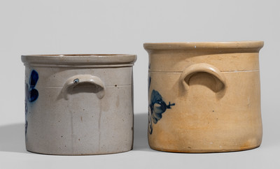 Two New York State Stoneware Crocks, second half 19th century