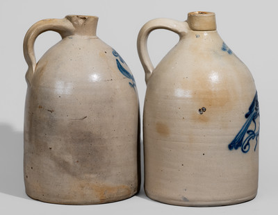 Two Two-Gallon West Troy, New York Stoneware Jugs