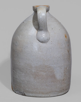 CORTLAND, New York Stoneware Jug w/ Cobalt Floral Decoration, c1867-69