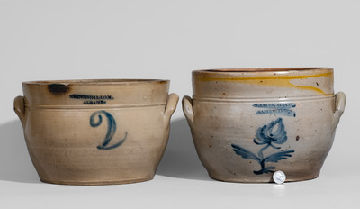 Two Two-Gallon Albany, New York Stoneware Bowls