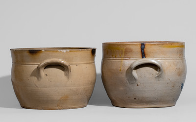 Two Two-Gallon Albany, New York Stoneware Bowls