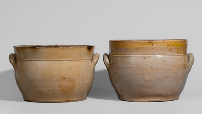 Two Two-Gallon Albany, New York Stoneware Bowls