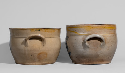 Two Two-Gallon Albany, New York Stoneware Bowls