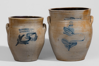 Two New York State Stoneware Jars, second quarter 19th century