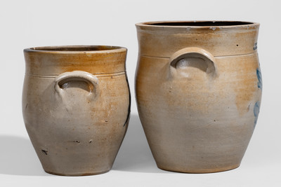 Two New York State Stoneware Jars, second quarter 19th century