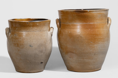 Two New York State Stoneware Jars, second quarter 19th century