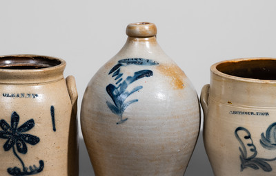 Three Pieces of New York State Stoneware, 19th century