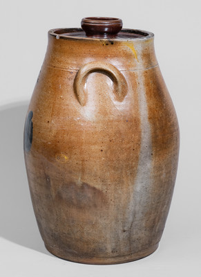 Four-Gallon GOTT & PALMER / PHOENIX POTTERY / Hudson-Street / ALBANY, N.Y. Stoneware Churn