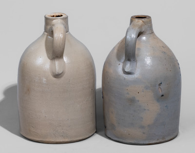 Two Albany, New York Stoneware Advertising Jugs, c1875