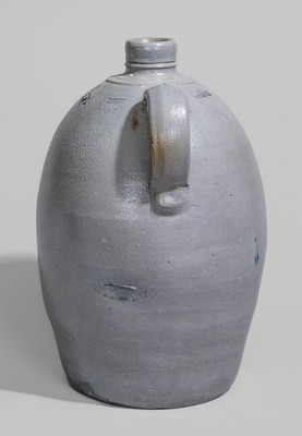 Very Rare "James Hamilton & Co / Greensboro, Pa." Stoneware Jug w/ Stenciled Cobalt Tavern Scene