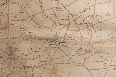 Rare Framed Map of Edgefield District, SC from Robert Mills' Atlas of the State of South Carolina, 1825
