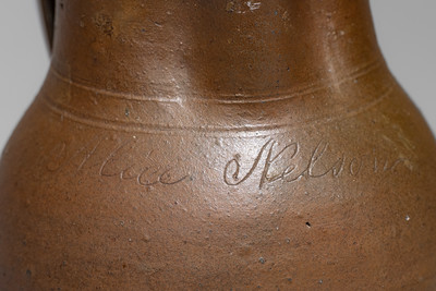 Rare attrib. Decker Pottery, Washington County, Tennessee Stoneware Presentation Pitcher