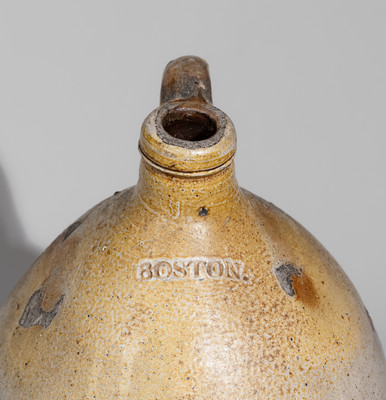 Iron-Decorated BOSTON (Frederick Carpenter, early 19th century) Stoneware Jug