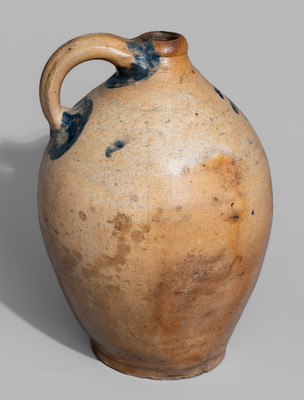 J. REMMEY / MANHATTAN-WELLS / NEW-YORK Cobalt-Decorated Stoneware Jug, early 19th century