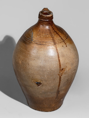 Iron-Decorated BOSTON, Mass. (Frederick Carpenter, early 19th century) Stoneware Jug