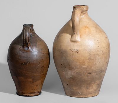 Two New England Stoneware Jugs, first half 19th century