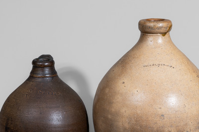 Two New England Stoneware Jugs, first half 19th century