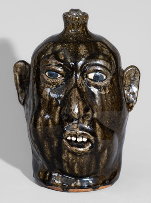 Alkaline-Glazed "Lanier Meaders," Cleveland, GA Stoneware Jug, c1985