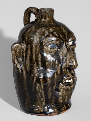 Alkaline-Glazed "Lanier Meaders," Cleveland, GA Stoneware Jug, c1985
