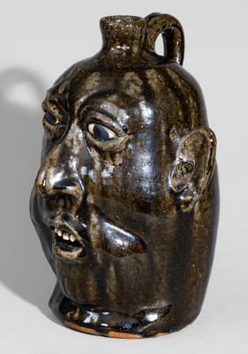 Alkaline-Glazed "Lanier Meaders," Cleveland, GA Stoneware Jug, c1985