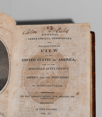 Clarkson Crolius's Personal Set of WINTERBOTHAM'S HISTORY OF AMERICA, New York, 1794