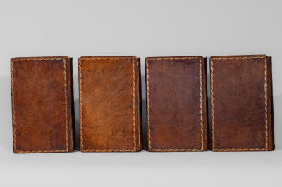 Four Volumes of WINTERBOTHAM S HISTORY OF AMERICA with Signatures of NY Potter, Clarkson Crolius, 1796.