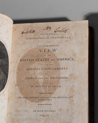 Clarkson Crolius's Personal Set of WINTERBOTHAM'S HISTORY OF AMERICA, New York, 1794