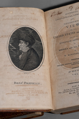 Four Volumes of WINTERBOTHAM S HISTORY OF AMERICA with Signatures of NY Potter, Clarkson Crolius, 1796.