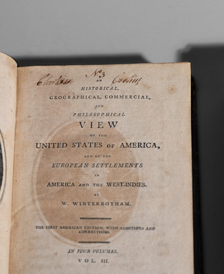 Clarkson Crolius's Personal Set of WINTERBOTHAM'S HISTORY OF AMERICA, New York, 1794