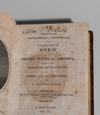 Four Volumes of WINTERBOTHAM S HISTORY OF AMERICA with Signatures of NY Potter, Clarkson Crolius, 1796.