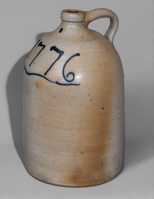 Very Rare "1776" Stoneware Jar by Hastings & Belding, ASHFIELD, MASS., mid 19th century