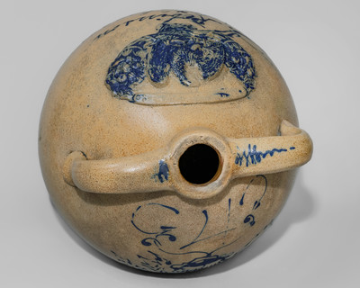 Outstanding "J. Robinson / Middlebury / Summit Co / Ohio" Double-Handled Stoneware Eagle Jug