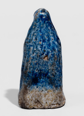 Rare Diminutive Salt-Glazed American Stoneware Figure, 19th century