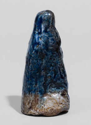 Rare Diminutive Salt-Glazed American Stoneware Figure, 19th century