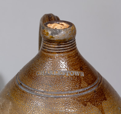 Iron-Decorated BOSTON, Mass. (Frederick Carpenter) Stoneware Jug, early 19th century