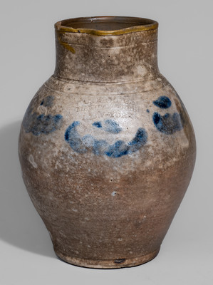 C. CROLIUS / MANUFACTURER / NEW-YORK Stoneware Pitcher, early 19th century