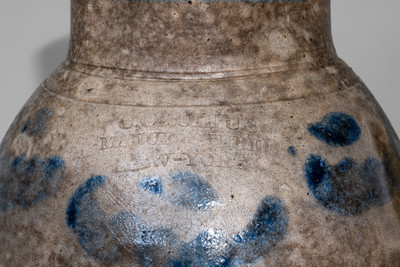 C. CROLIUS / MANUFACTURER / NEW-YORK Stoneware Pitcher, early 19th century