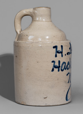 Half-Gallon Hackensack, NJ Stoneware Advertising Jug attrib. Fulper Pottery, Flemington