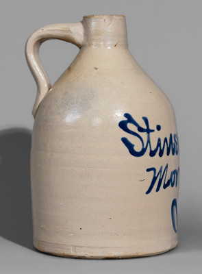 Half-Gallon Morristown, NJ Stoneware Advertising Jug attrib. Fulper Pottery, Flemington