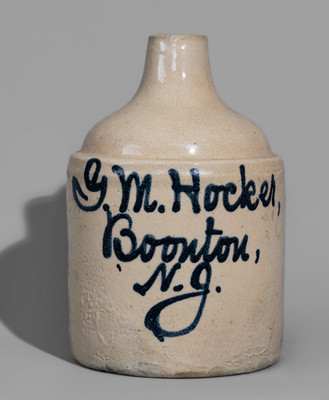 Half-Gallon Boonton, NJ Stoneware Advertising Jug attrib. Fulper Pottery, Flemington