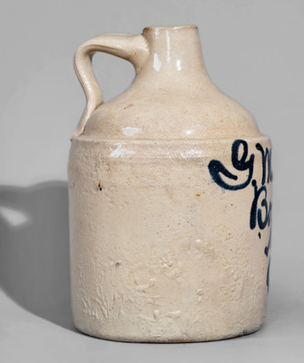 Half-Gallon Boonton, NJ Stoneware Advertising Jug attrib. Fulper Pottery, Flemington