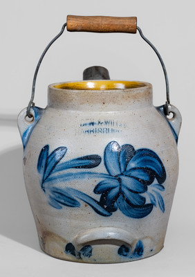 COWDEN & WILCOX / HARRISBURG, PA Stoneware Batter Pail, c1865