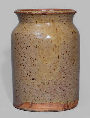 Glazed New York State or New England Redware Jar, 19th century