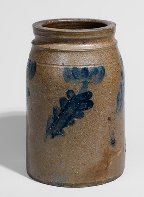 Scarce attrib. Decker Pottery, Washington County, Tennessee Small-Sized Stoneware Jar