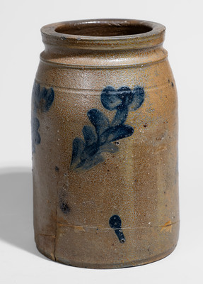 Scarce attrib. Decker Pottery, Washington County, Tennessee Small-Sized Stoneware Jar