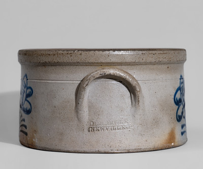 Rare H.H. ZIGLER / NEWVILLE, PA Stoneware Butter Crock, c1852-65