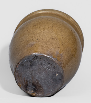 Rare H.H. ZIGLER / NEWVILLE, PA Glazed Stoneware Jar, c1852-1865