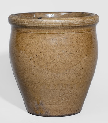 Rare H.H. ZIGLER / NEWVILLE, PA Glazed Stoneware Jar, c1852-1865